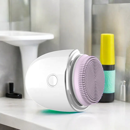 3-in-1 Multifunction Home Use Silicone Sonic Face Cleaning Brush for Deep Cleansing Skin Care Timing Clean Facial Lift Massage