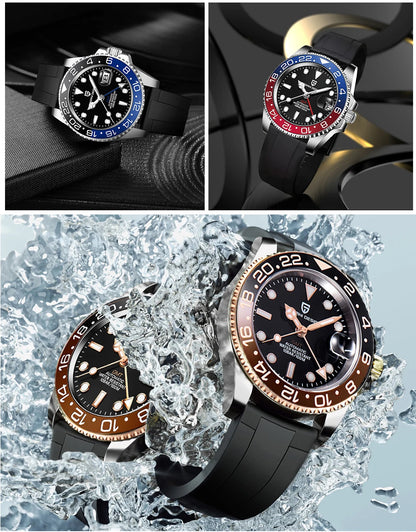 PAGANI DESIGN Top Brand 100M Waterproof Automatic Mechanical NH34 Watch 316L Stainless Steel Men's Watch PD-1662 reloj hombre