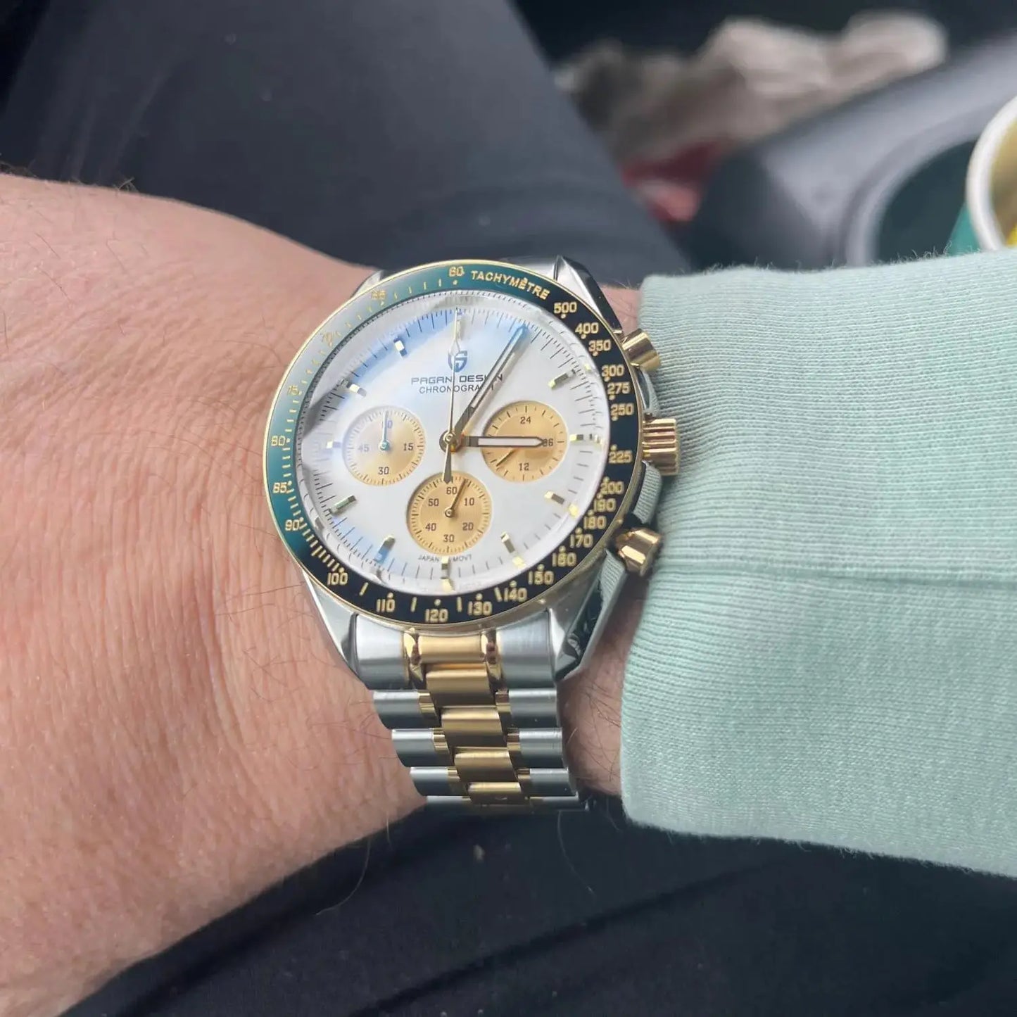 PAGANI DESIGN 2025 New Moon Watch Retro Luxury Quartz Watches For Men Stainless steel Luminous waterproof Sport Chronograph Man