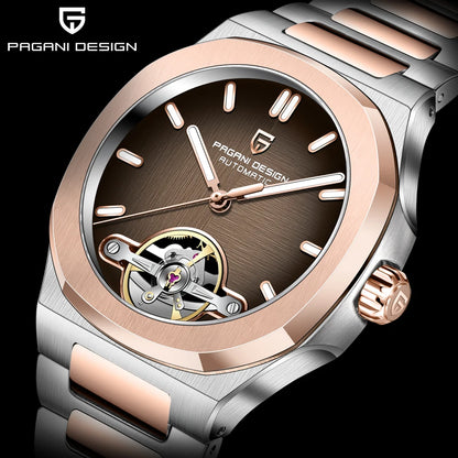 PAGANI DESIGN men's watch new mechanical automatic watch men's luxury stainless steel AR Sapphire crystal luminous men's watch