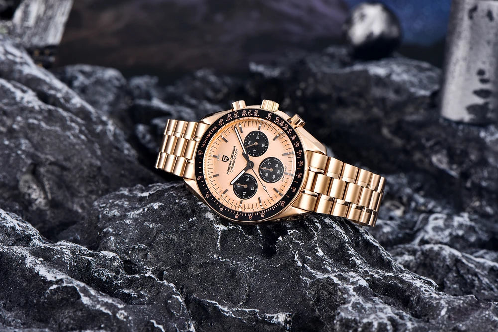 PAGANI DESIGN 2025 New Moon Watch For Men Quartz Multifunction Chronograph Sports Mens Watches Top Brand Luxury Sapphire Mirror