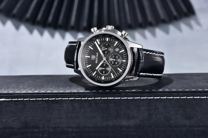 2025 New BENYAR Men's Watches Top Luxury Quartz Wristwatches Chronograph Watch For Man Waterproof Leather Sports Men Gift Clock