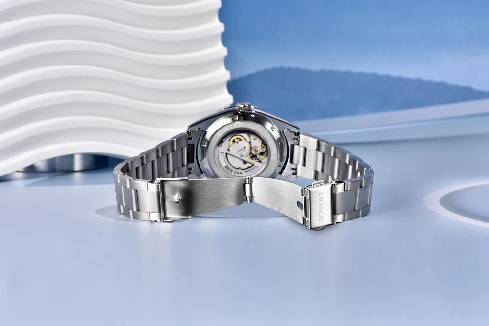 2025 New BENYAR Men's Watches Top Luxury Automatic Watch For Men Mechanical Wristwatches Stainless Steel Luminous Clock With Box