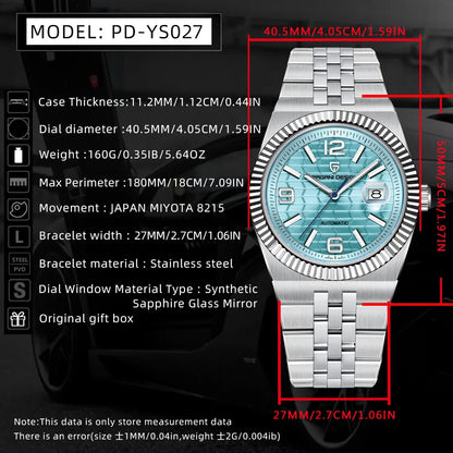 PAGANI DESIGN 2025 New Men's Watches 3D Rhombus Dial Luxury Automatic Watch For Men MIYOTA 8215 Movt Mechanical Wrist watch Men