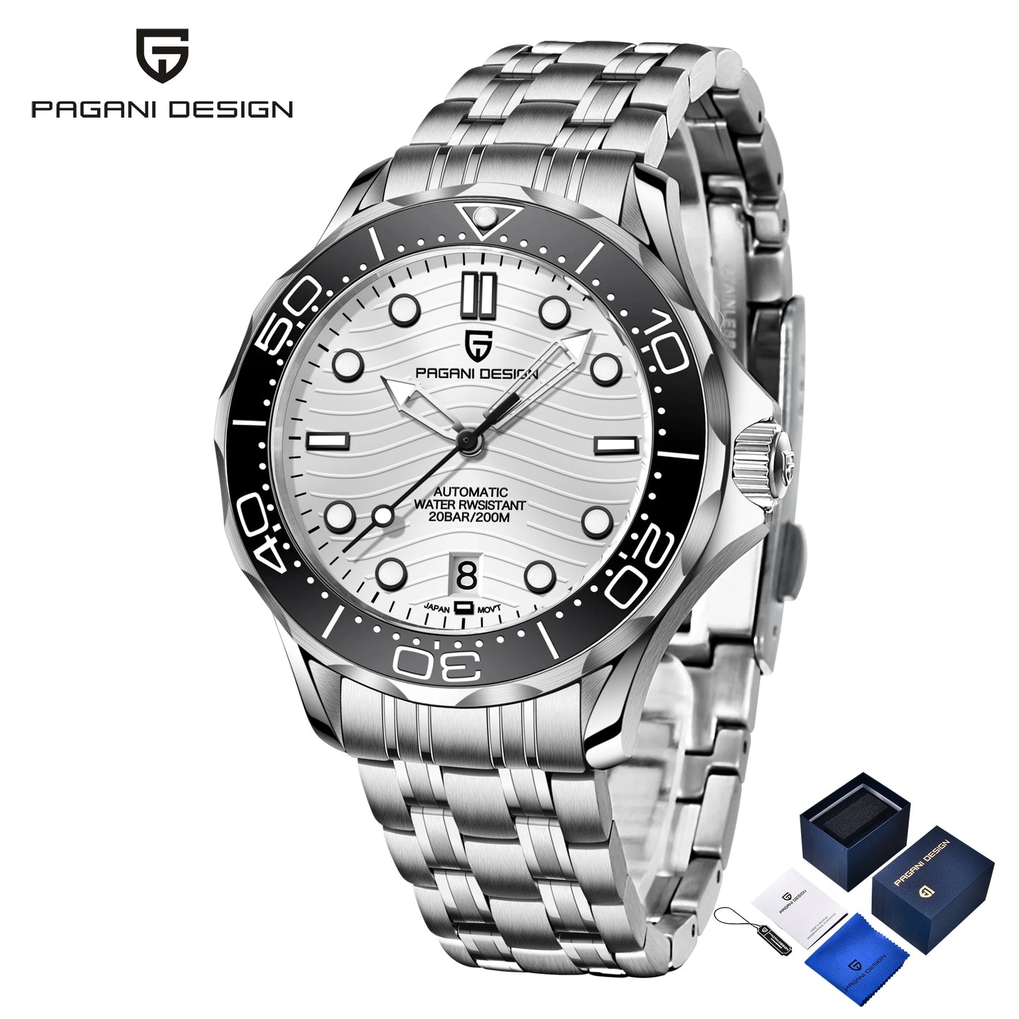 PAGANI DESIGN Men's Watches with Gift Box 2025 New Luxury Automatic Watch Mechanical Wristwatches Sapphire Ceramic Bezel Clocks