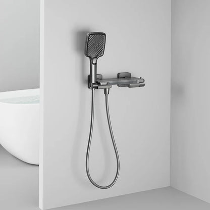 Waterfall Bathtub Faucet Shower Set Household Bathroom Wall Mounted Brass Hot and Cold Mixier Valve Bath Shower Head