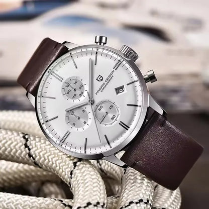 PAGANI DESIGN New Men Watches Multi time zone Quartz Business watch Auto Date Men Watches Japan Movt Watch Men Chronograph Gift