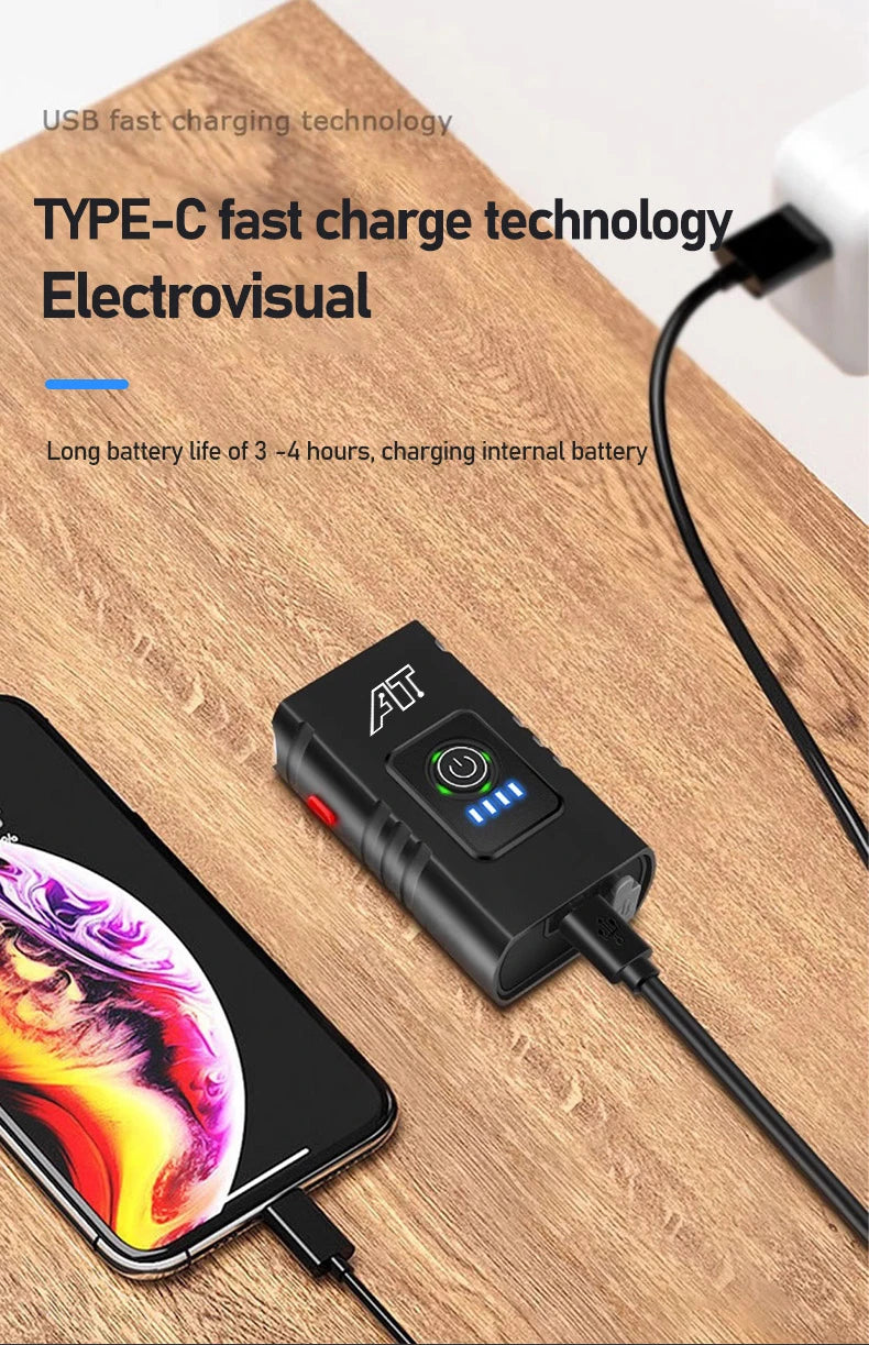 LED Bicycle Front Light Type-C Rechargeable Bicycle Headlight MTB Road Bike Headlamp Easy to Install Cycling Accessories