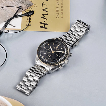 PAGANI DESIGN 2025 New Moon Watch Retro Luxury Quartz Watches For Men Stainless steel Luminous waterproof Sport Chronograph Man