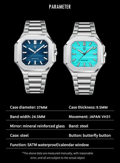 2025 New PAGANI DESIGN Top Brand Men Quartz Watches Luxury Sapphire Glass AR Coated Business Watch Japan VH31 Luminous Watch Men