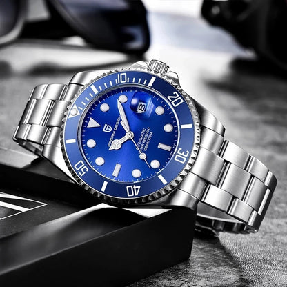 2024 New PAGANI DESIGN 43MM Men Mechanical Watches Luxury Ceramic Bezel 120 Clicks Automatic Watch 100M Waterproof Watch for Men