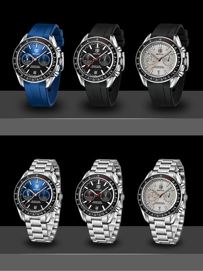 BENYAR Novo Relógio de Pulso de Luxo para Homem com Quartzo, Marca Topo, Resistente à Água até 50M, Bracelete em Aço Inoxidável, Relógio Cronógrafo Casual para Homem