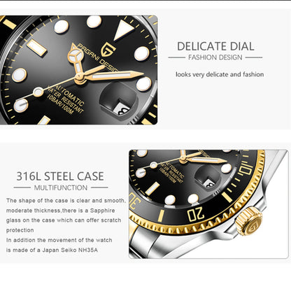 Pagani Design Mechanical Watch PD-1639 Japanese Movement Sapphire Glass Diver Style Elegant Timepiece for Men Automatic watches