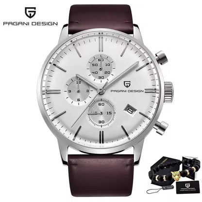 PAGANI DESIGN New Men Watches Multi time zone Quartz Business watch Auto Date Men Watches Japan Movt Watch Men Chronograph Gift
