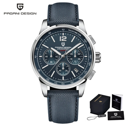 PAGANI DESIGN 2024 New Luxury Fashion Casual Men Quartz Watches VK63 100M Water Resistant Sapphire Glass Stainless Steel Watches