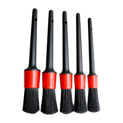 5Pcs Car Cleaning Brush Kit Auto Detail Brushes Dust Brushes For Car Interior Detailing Brush Set Wheel Rims Clean Brush Tools