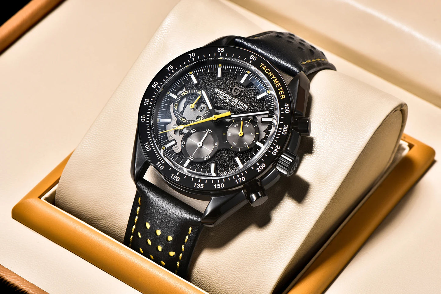 2025 New PAGANI DESIGN 1701 Moon Mens Watches Luxury Quartz Watch For Man Speed Chronograph Sports AR Sapphire Mirror Clock Gift