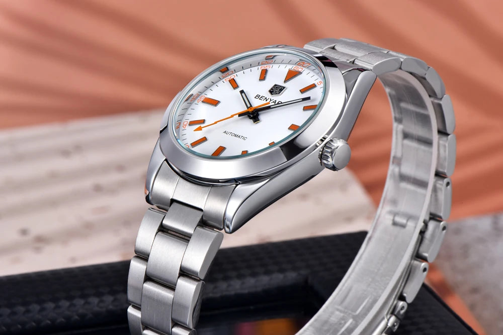 2025 New BENYAR Men's Watches Top Luxury Automatic Watch For Men Mechanical Wristwatches Stainless Steel Luminous Clock With Box