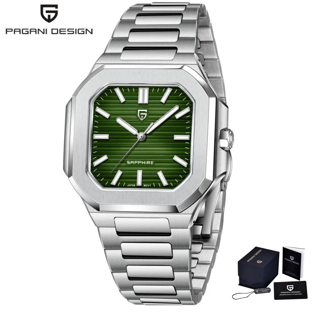 2025 New PAGANI DESIGN Top Brand Men Quartz Watches Luxury Sapphire Glass AR Coated Business Watch Japan VH31 Luminous Watch Men