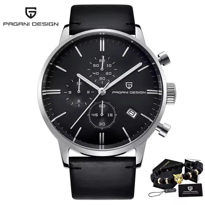 PAGANI DESIGN New Men Watches Multi time zone Quartz Business watch Auto Date Men Watches Japan Movt Watch Men Chronograph Gift