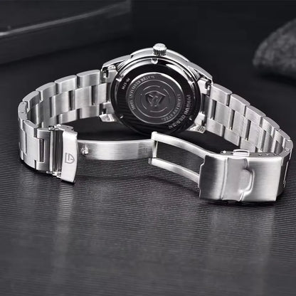 PAGANI DESIGN 40MM Meteorite dial Men Quartz Watches Luxury Business Sapphire 316L Stainless Steel 100M Waterproof Watch For Men
