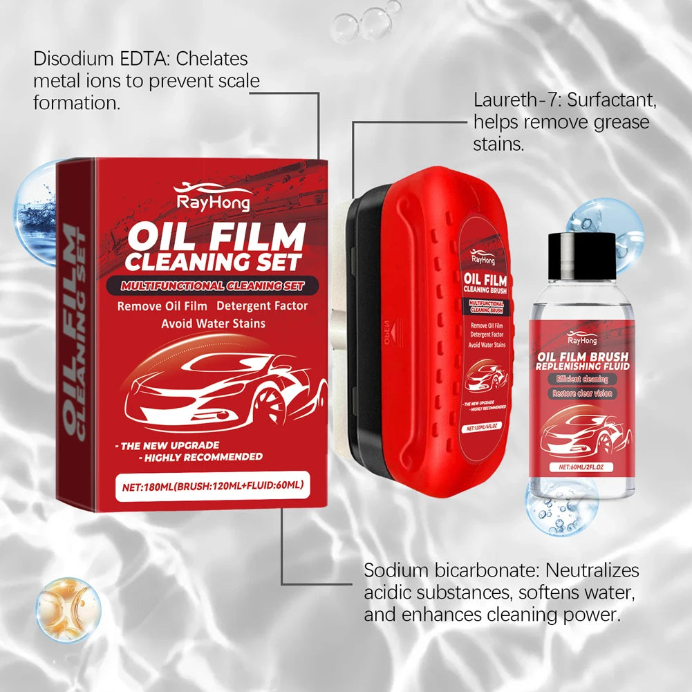 Glass Cleaning Board Universal Glass Cleaning Wipe Board Cleaning Glass Brush for Car Windshield Oil Film Cleaner Glass Coating