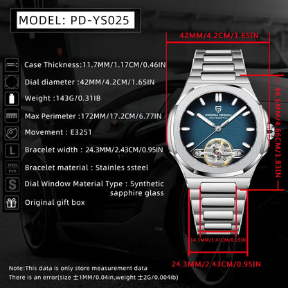 PAGANI DESIGN Men's Top Luxury Watches Automatic Mechanical  Watch For Men Waterproof 50M Sporty Wristwatch 2025 New