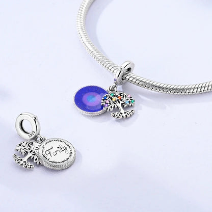 Hot Sale 925 Sterling Silve Charms Beads Forever Love Heart Sister Family Life Charms Dangle For Bracelet Woman Jewelry Gifts