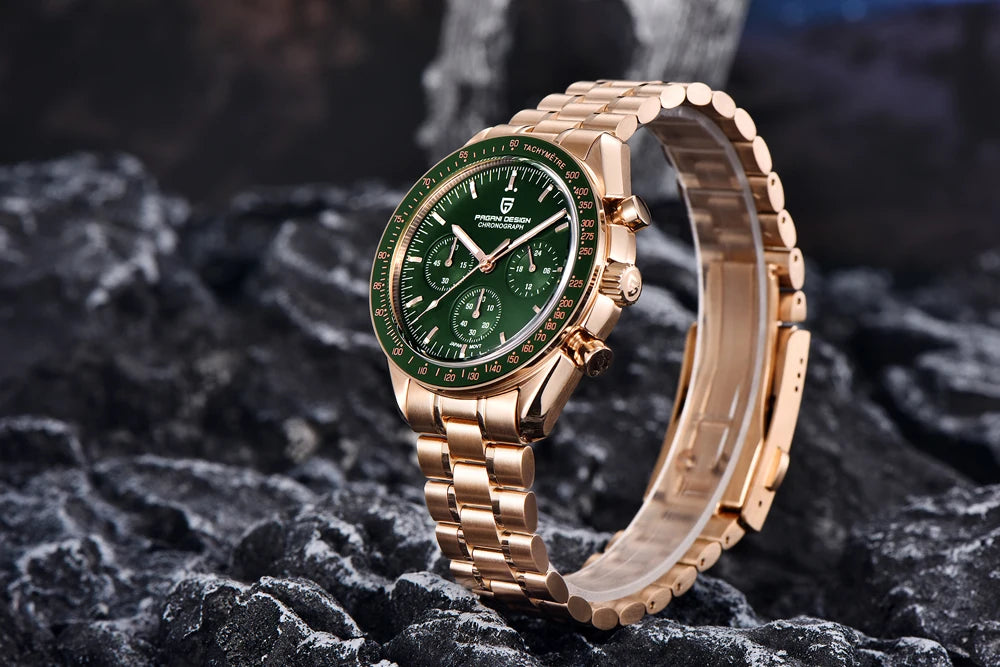 PAGANI DESIGN 2025 New Moon Watch For Men Quartz Multifunction Chronograph Sports Mens Watches Top Brand Luxury Sapphire Mirror