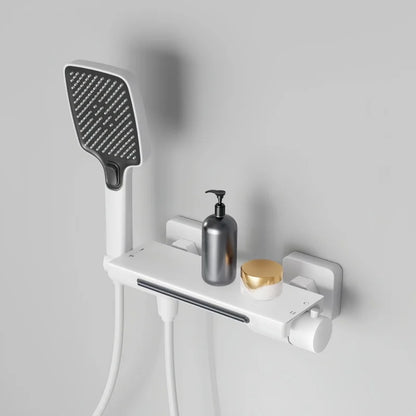 Waterfall Bathtub Faucet Shower Set Household Bathroom Wall Mounted Brass Hot and Cold Mixier Valve Bath Shower Head