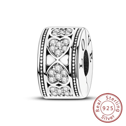 Hot Sale 925 Sterling Silve Charms Beads Forever Love Heart Sister Family Life Charms Dangle For Bracelet Woman Jewelry Gifts