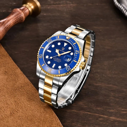 2024 New PAGANI DESIGN 43MM Men Mechanical Watches Luxury Ceramic Bezel 120 Clicks Automatic Watch 100M Waterproof Watch for Men