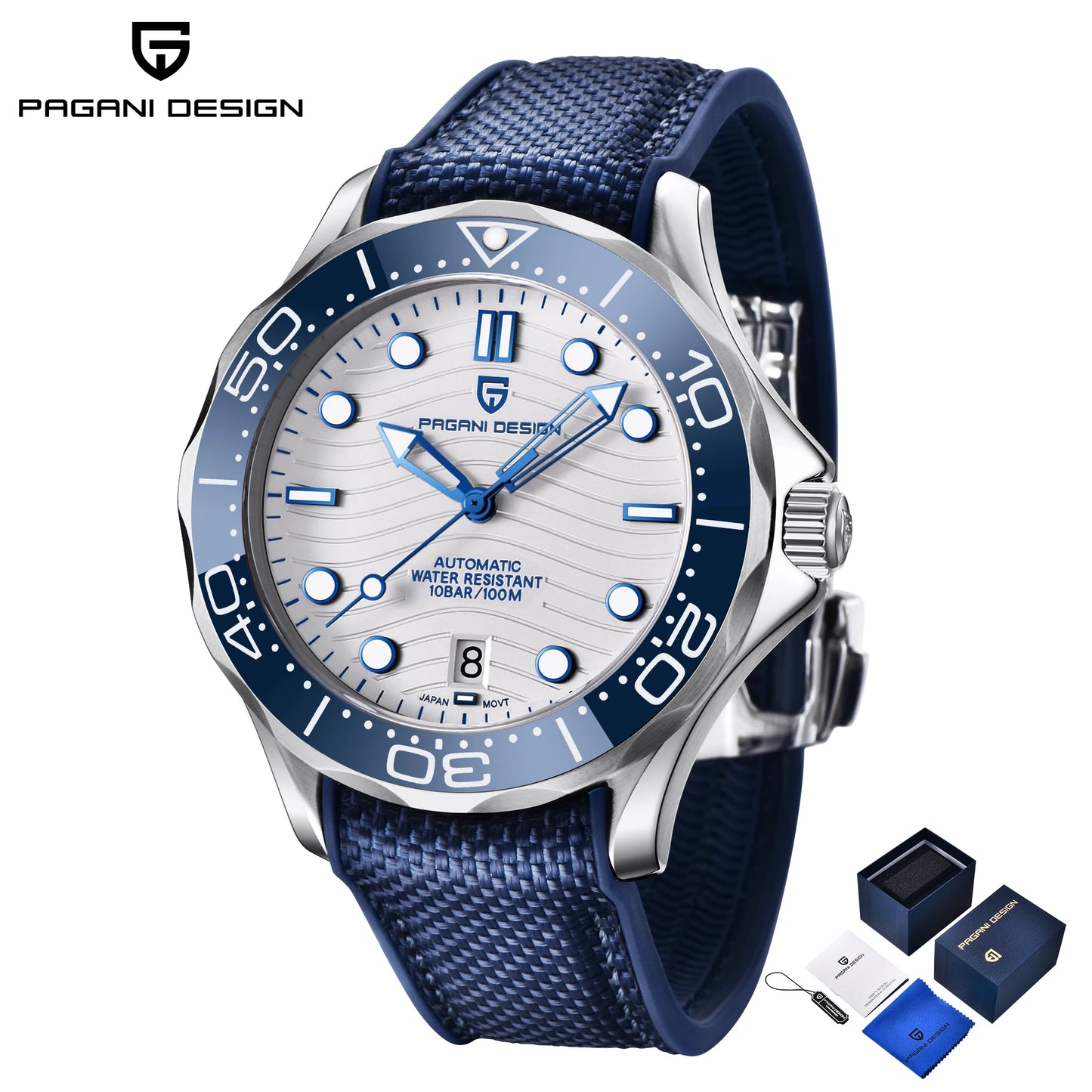 PAGANI DESIGN Men's Watches with Gift Box 2025 New Luxury Automatic Watch Mechanical Wristwatches Sapphire Ceramic Bezel Clocks