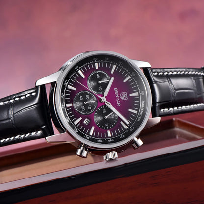 2025 New Men's Watch BENYAR Luxury Quartz Watches For Man Fashion Man Gifts Complete Calendar Top PU Leather Sport Watches Clock