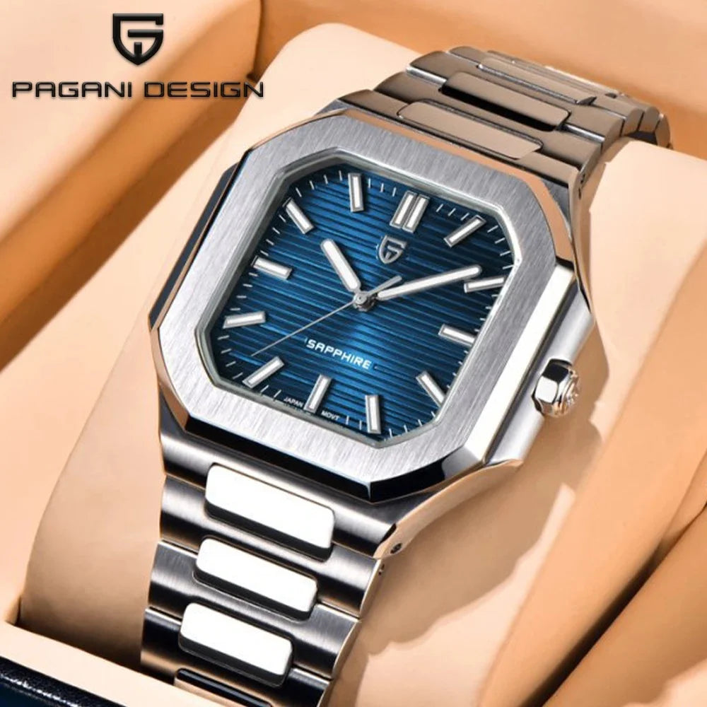 2025 New PAGANI DESIGN Top Brand Men Quartz Watches Luxury Sapphire Glass AR Coated Business Watch Japan VH31 Luminous Watch Men