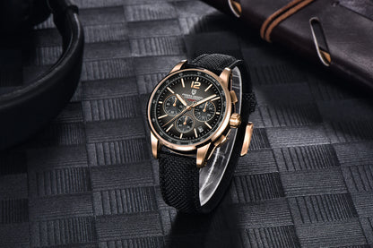 PAGANI DESIGN 2024 New Luxury Fashion Casual Men Quartz Watches VK63 100M Water Resistant Sapphire Glass Stainless Steel Watches