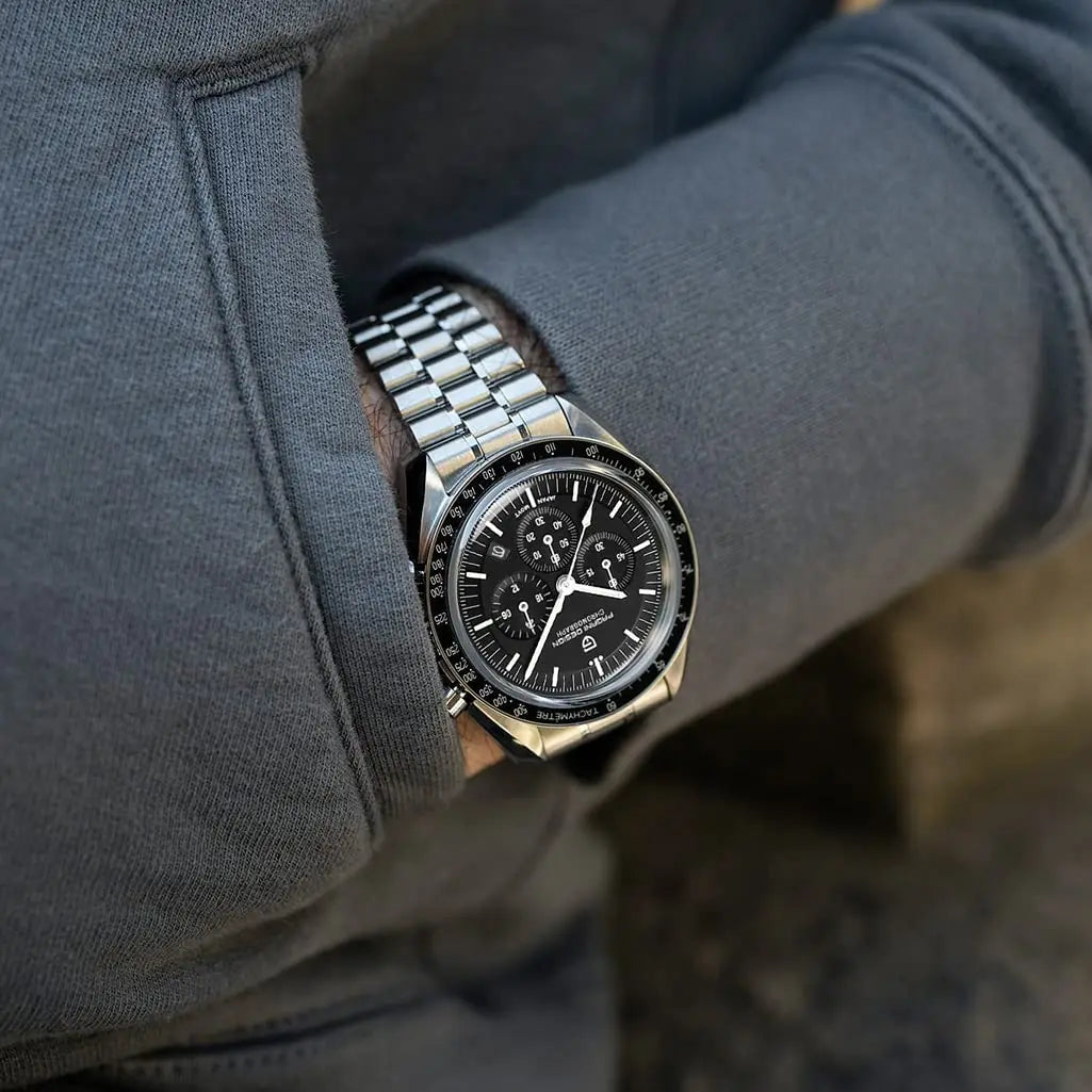 PAGANI DESIGN 2025 New Moon Watch Retro Luxury Quartz Watches For Men Stainless steel Luminous waterproof Sport Chronograph Man