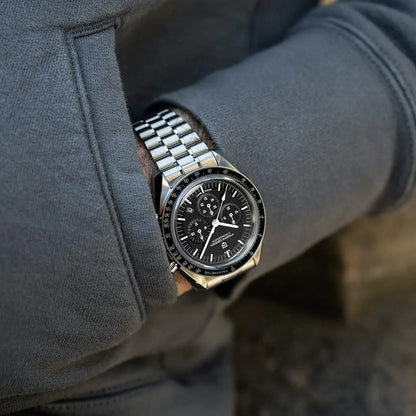 PAGANI DESIGN 2025 New Moon Watch Retro Luxury Quartz Watches For Men Stainless steel Luminous waterproof Sport Chronograph Man