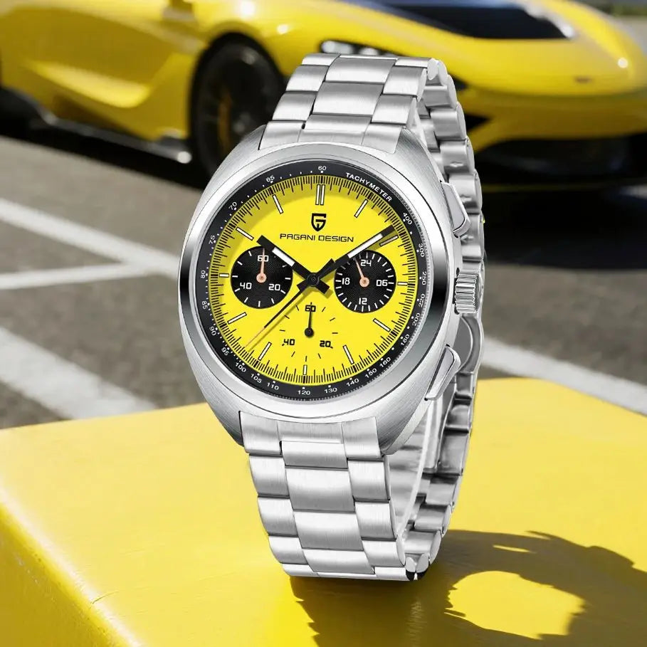 PAGANI DESIGN 2025 New Pilot Luxury Quartz Watch For Men Sport Chronograph AR Sapphire crystal Stainless steel Wrist watches Men