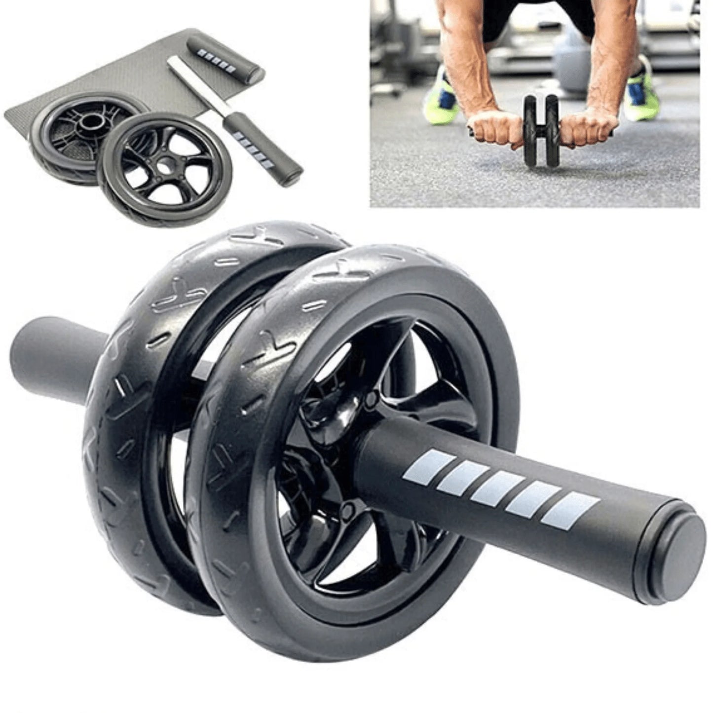 Abdominal and Core Strength Training Roller Wheel with Kneeling Pad for Men and Women