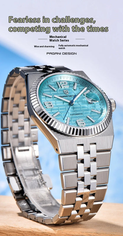 PAGANI DESIGN Men's Watch Fully Automatic Mechanical Stainless Steel Strap Night Light Watch PDYS027