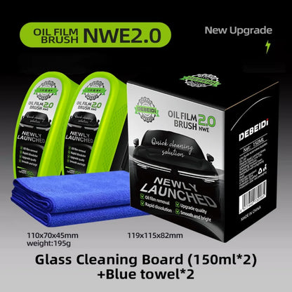 150ML Glass Cleaning Board Automotive Oil Film Cleaning Brush Glass Oil Film Remover Powerful Oil Film Removal & Crystal Coating