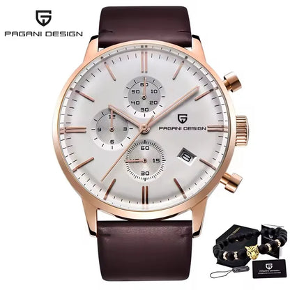 PAGANI DESIGN New Men Watches Multi time zone Quartz Business watch Auto Date Men Watches Japan Movt Watch Men Chronograph Gift