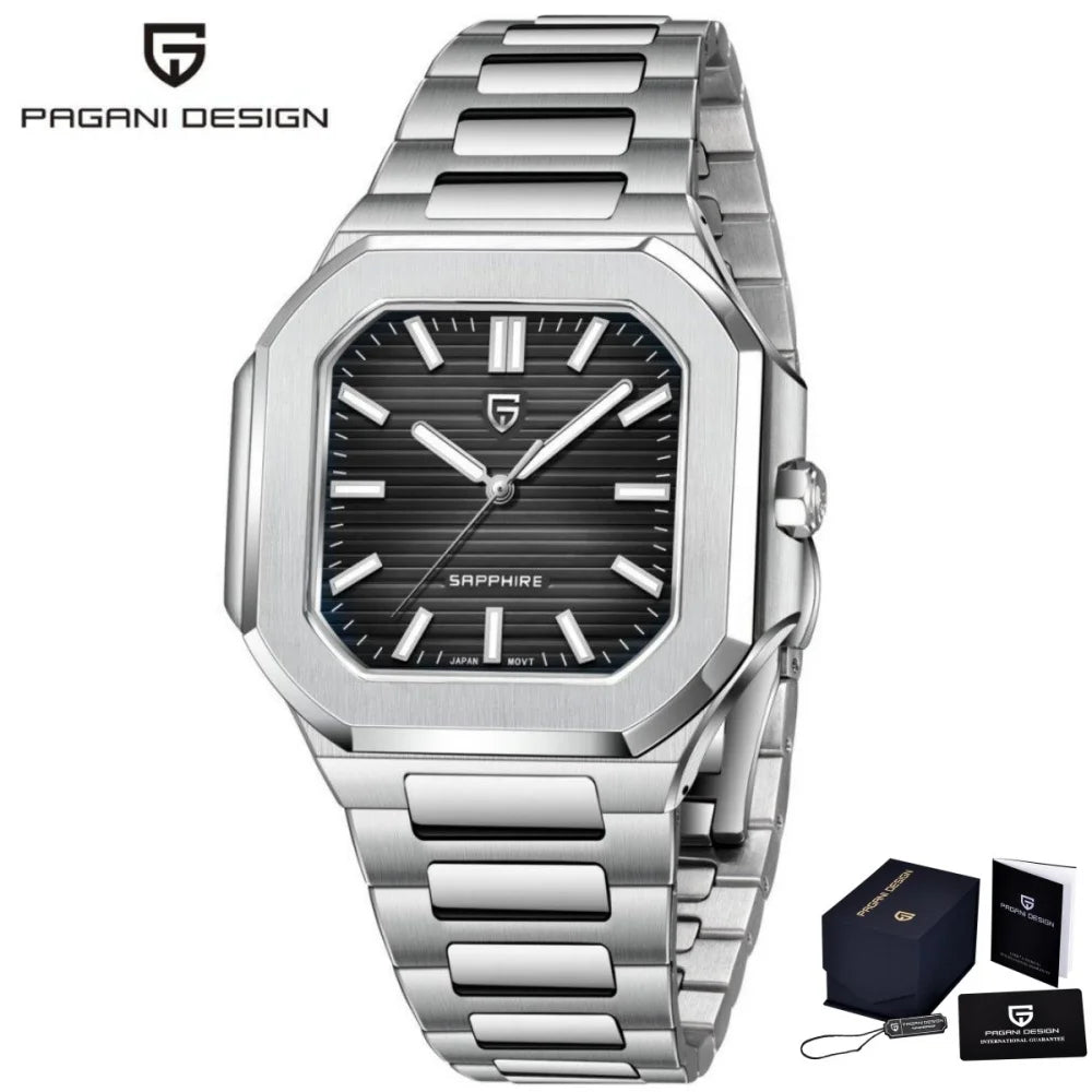2025 New PAGANI DESIGN Top Brand Men Quartz Watches Luxury Sapphire Glass AR Coated Business Watch Japan VH31 Luminous Watch Men