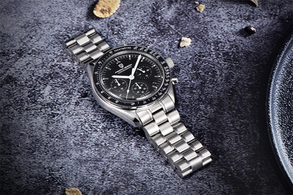 PAGANI DESIGN 2025 New Moon Watch For Men Quartz Multifunction Chronograph Sports Mens Watches Top Brand Luxury Sapphire Mirror