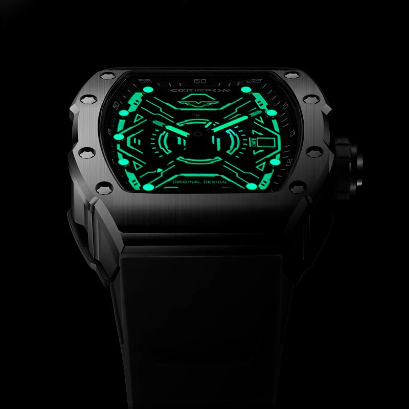 New Luxury Brand Original Mens Automatic Watch for Men Hollow Pagani Designs Chronograph Waterproof Man Mechanical Watches Reloj