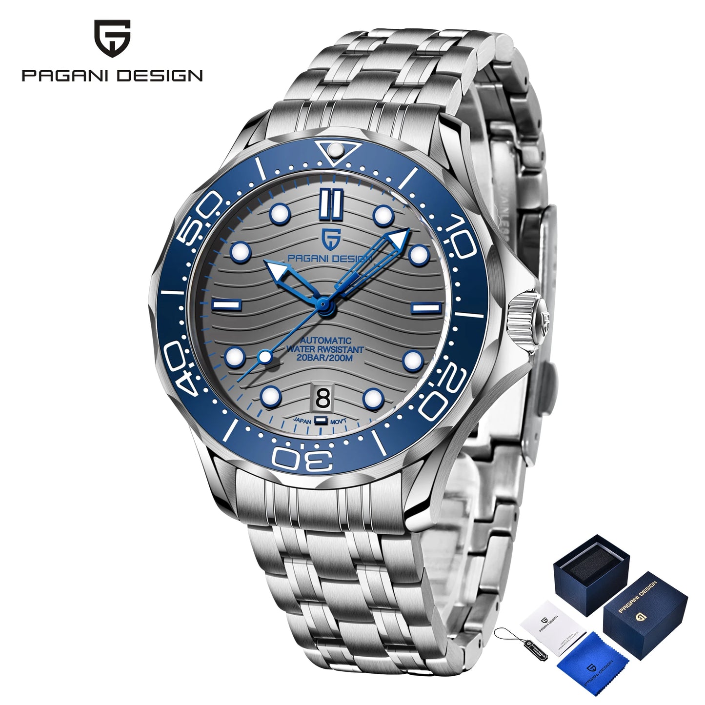 PAGANI DESIGN Men's Watches with Gift Box 2025 New Luxury Automatic Watch Mechanical Wristwatches Sapphire Ceramic Bezel Clocks