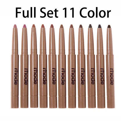 With box Skin Peptide Lip Shape Pen Lip Liner Long Lasting Lip Tint Pencil Pen Makeup Lipstick Powder Blusher Gloss Rouge Makeup