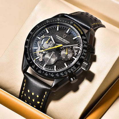 2025 New PAGANI DESIGN 1701 Moon Mens Watches Luxury Quartz Watch For Man Speed Chronograph Sports AR Sapphire Mirror Clock Gift