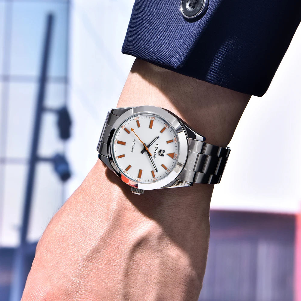 2025 New BENYAR Men's Watches Top Luxury Automatic Watch For Men Mechanical Wristwatches Stainless Steel Luminous Clock With Box
